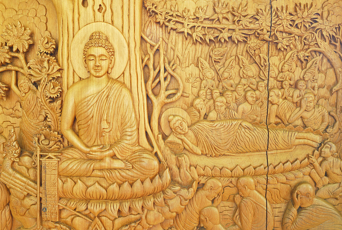 фреска с буддой фото