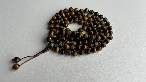 Чётки из тигрового глаза «Победа Ваджрапани» (победа над негативностью)