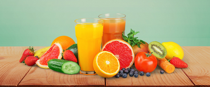 фрукты и соки