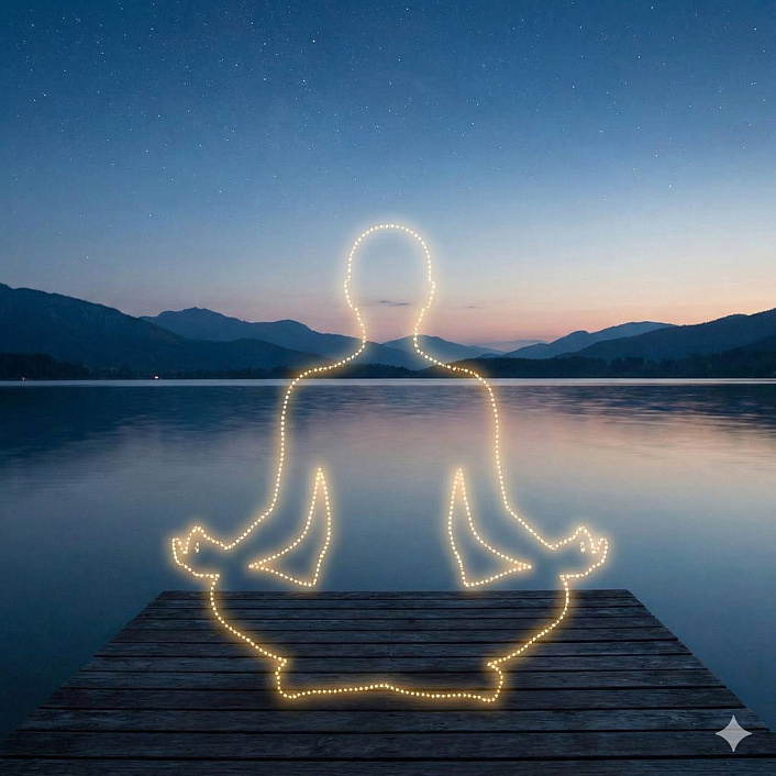 Медитирующий с прозрачным телом растворяется в пространстве в процессе практики аваччхеда-вады