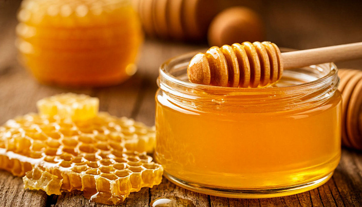 Баночка с медом, соты