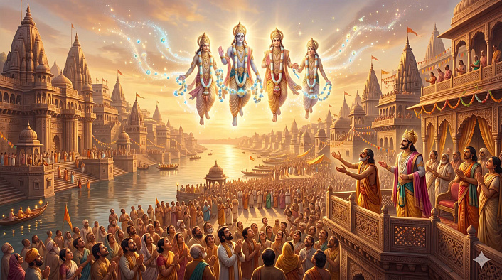 Сияющие божества представляют небесные цветы Каккару