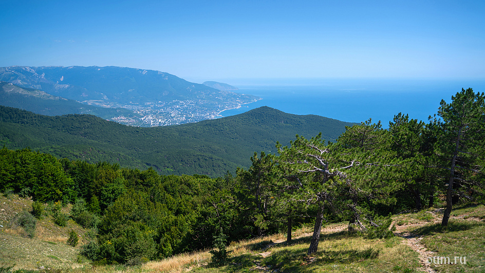 горы, море, ялта, черное море