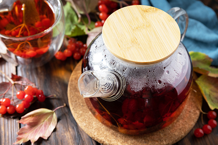 чай с калиной фото