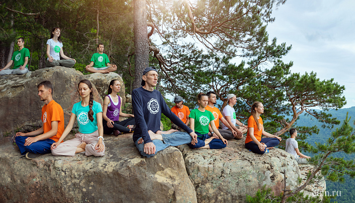meditation, yoga, mountains, trees