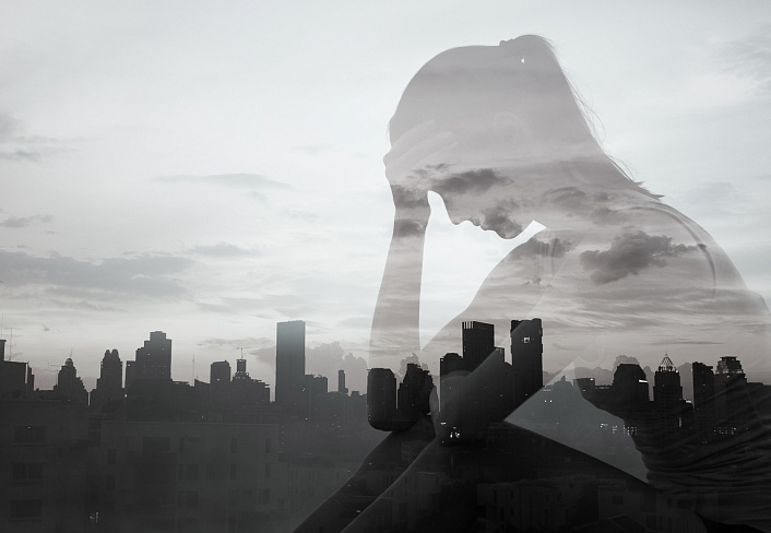 стресс и грусть в городе