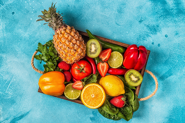 фрукты в коробке фото