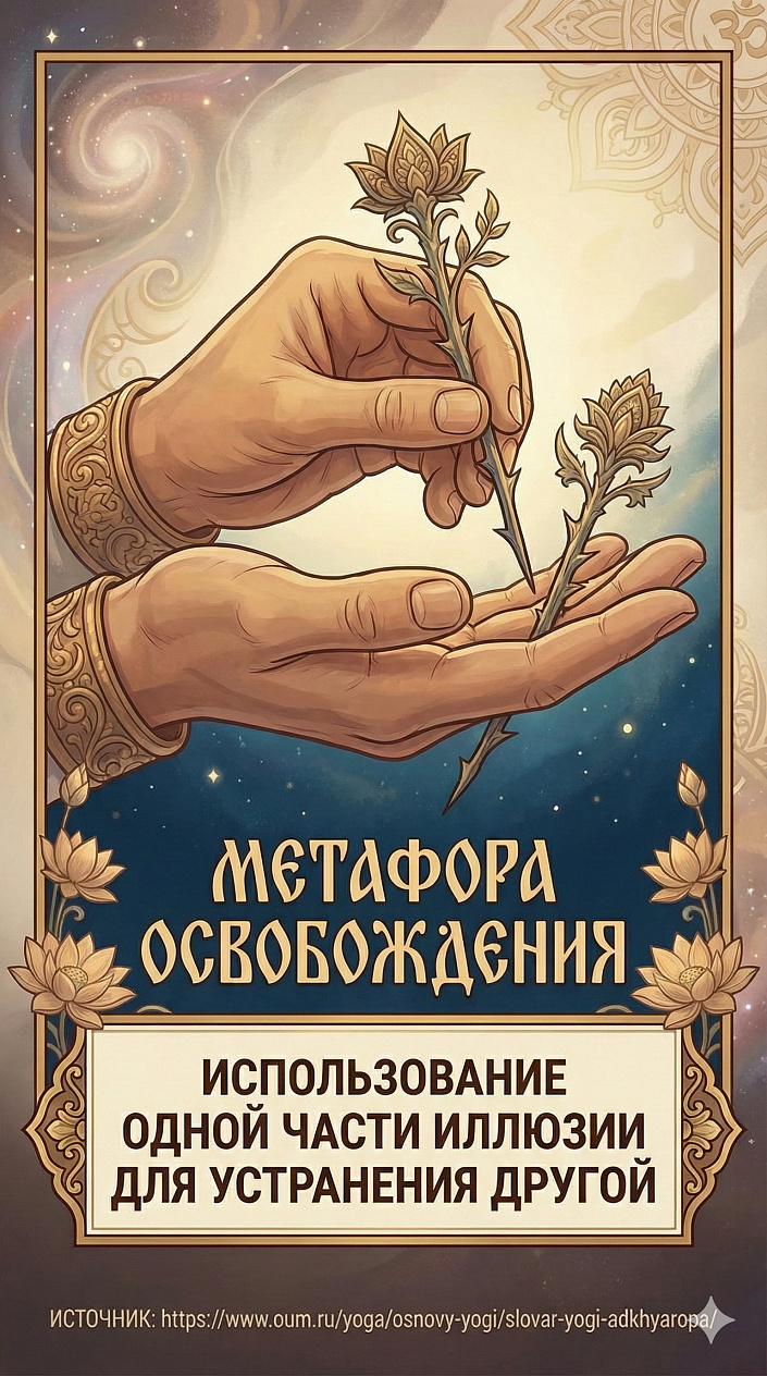 Йогическая метафора освобождения: использование знания для устранения невежества