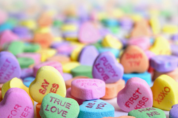 Разноцветные сердечки фото