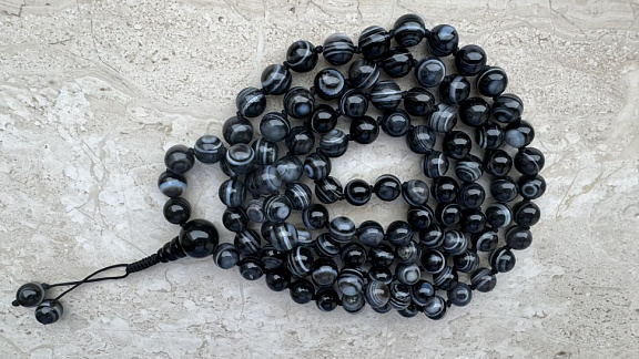 Чётки из агата природного глазьевого «Око Вселенной»