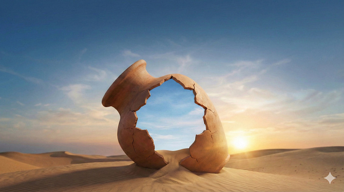 Разбитый горшок в пустыне