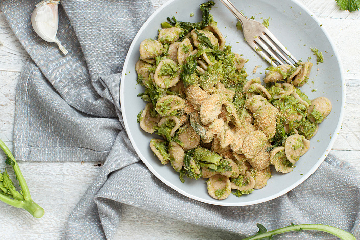 паста с зеленью и репой фото