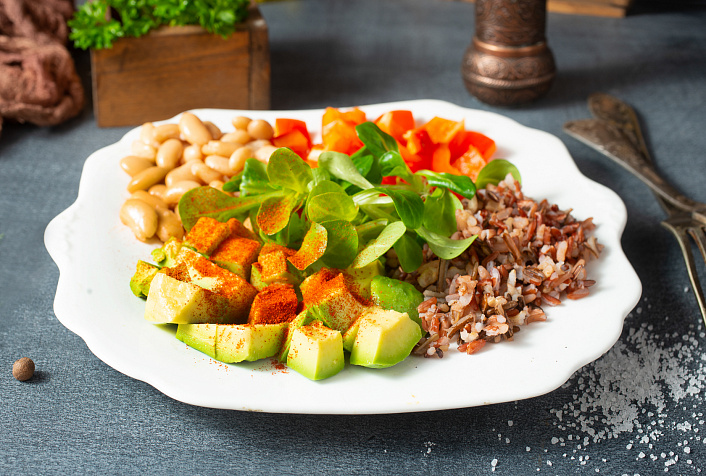 фасоль, авокадо