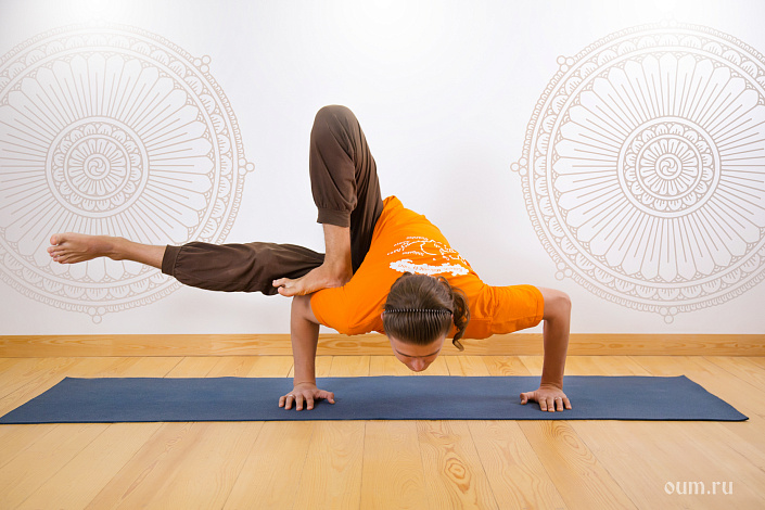 Эка Пада Данда Каундиниасана фото