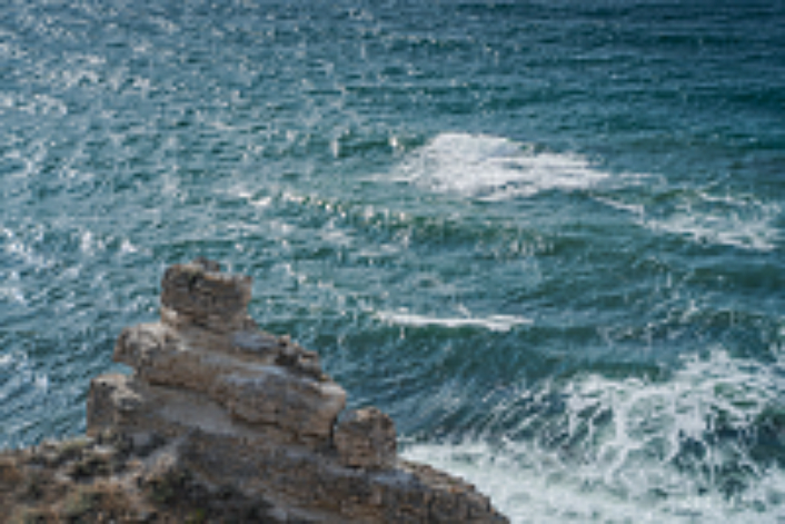 Черное море, скалы, волны|Крым. Черное море