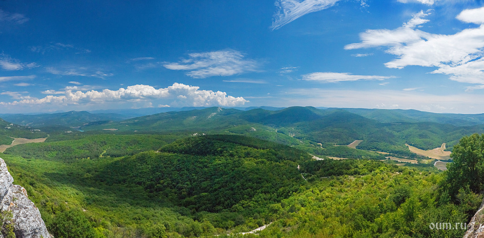 горы, небо, деревья, Мангуп кале