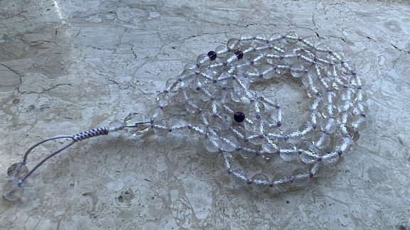 Чётки из горного хрусталя природного «Идущая по небу»