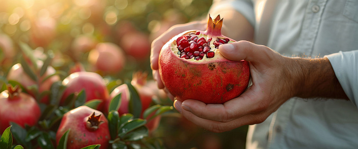 гранат в мужских руках