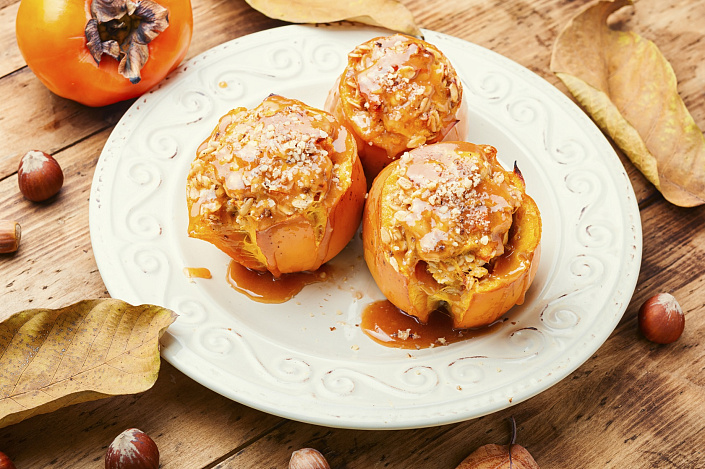 alt Запечённая хурма фото