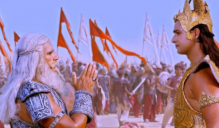 бхишма и кришна на поле боя