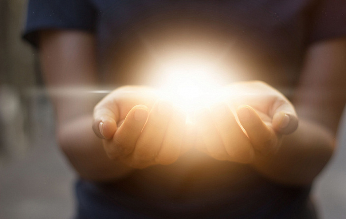 ладони, свет, руки