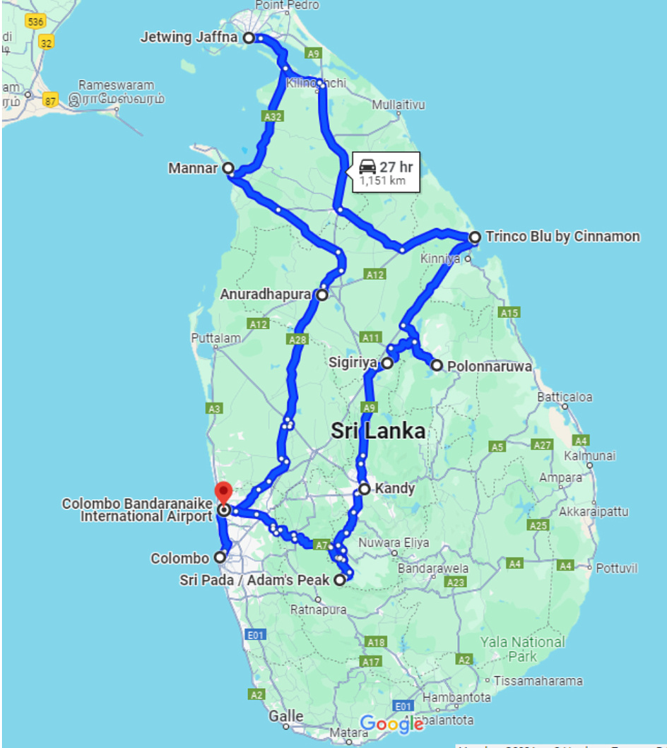 Карта тура фото