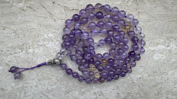 Чётки из аметрина полудрагоценного «Небеса Тушиты»