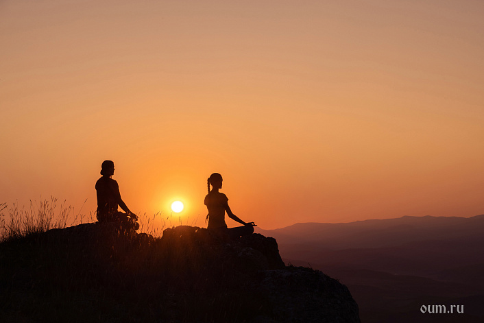 медитация на рассвете фото