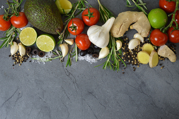 авокадо фото, чеснок, помидоры