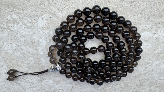 Чётки из раухтопаза «Камень Будды»