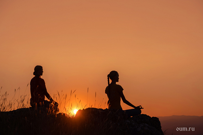 Солнце, медитация на восходе