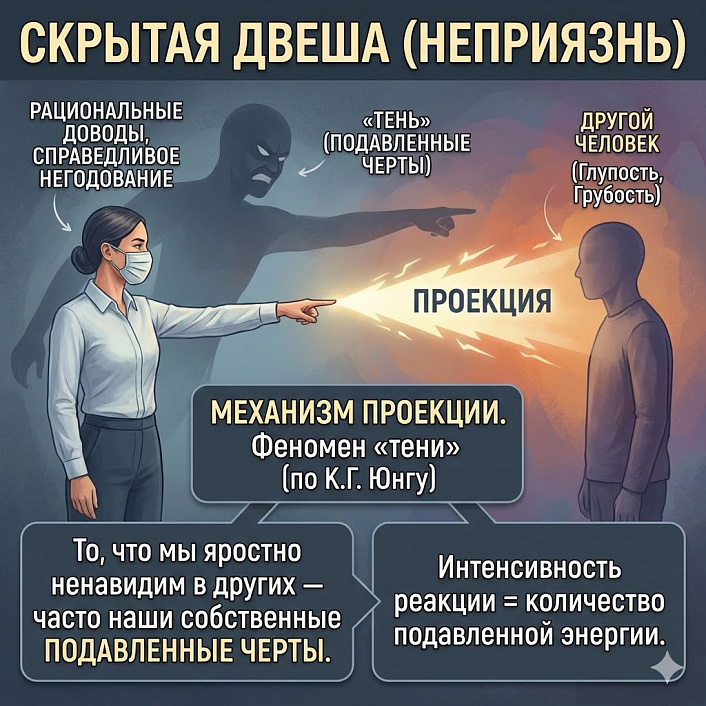 Инфографика: скрытая двеша как механизм проекции тени