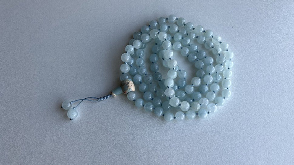 Чётки из аквамарина «Сияние Аджны»