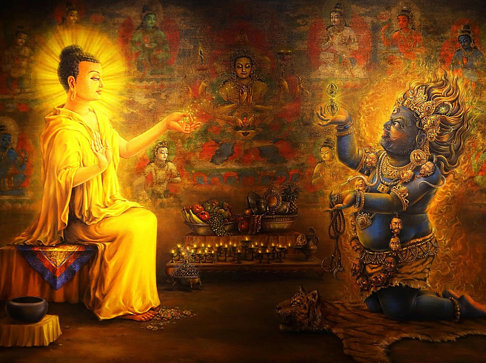 Будда и Ваджрапани изображение