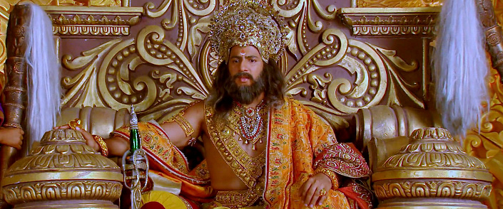 царь дхритараштра на троне