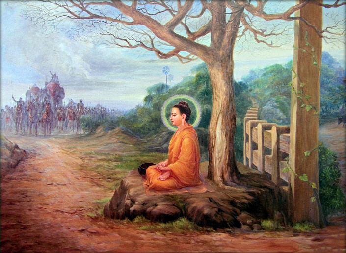 будда шакьямуни перед армией фото