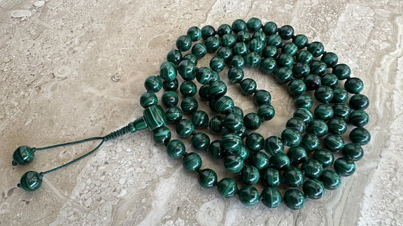 Чётки из малахита «Исцеляющая сила»