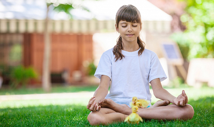 Mindfulness meditation for children photo