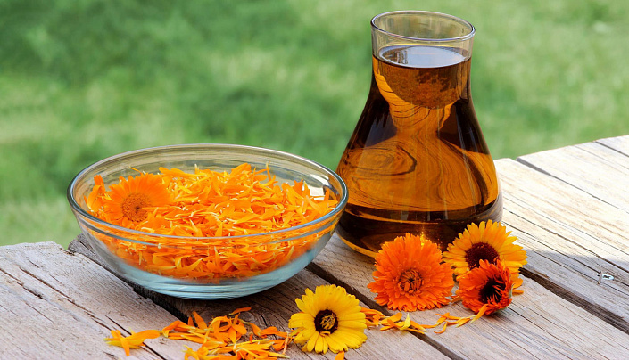 сушеная календула и настойка