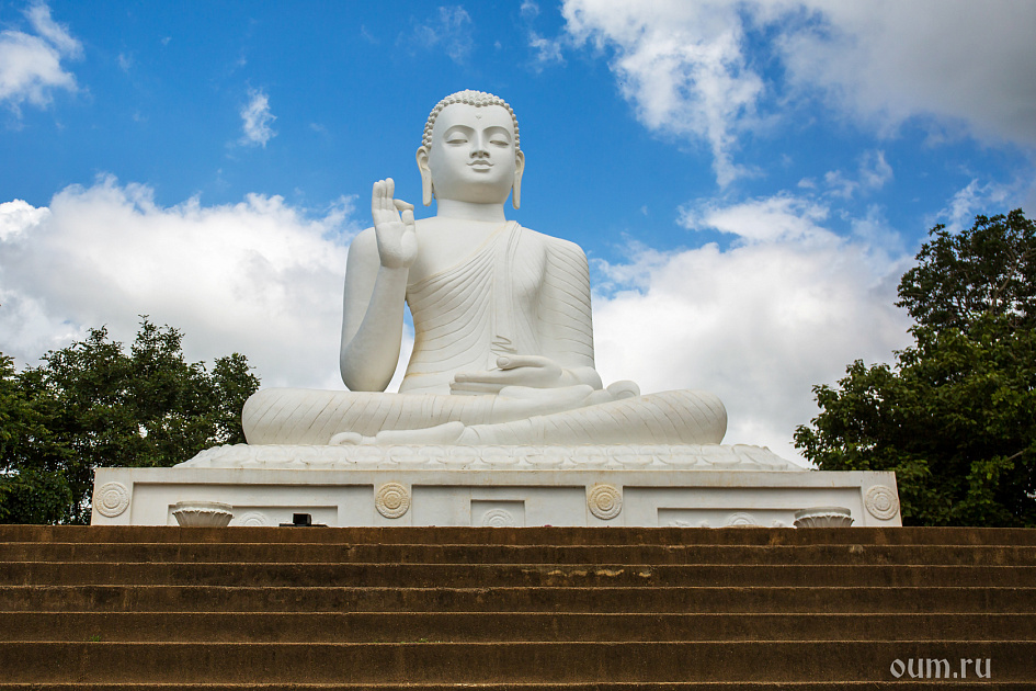 Величественная белоснежная статуя Будды, Михинтале фото