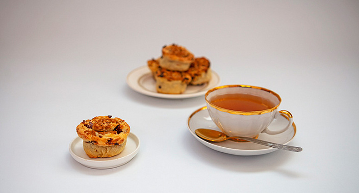 вегетарианские кексы, чай